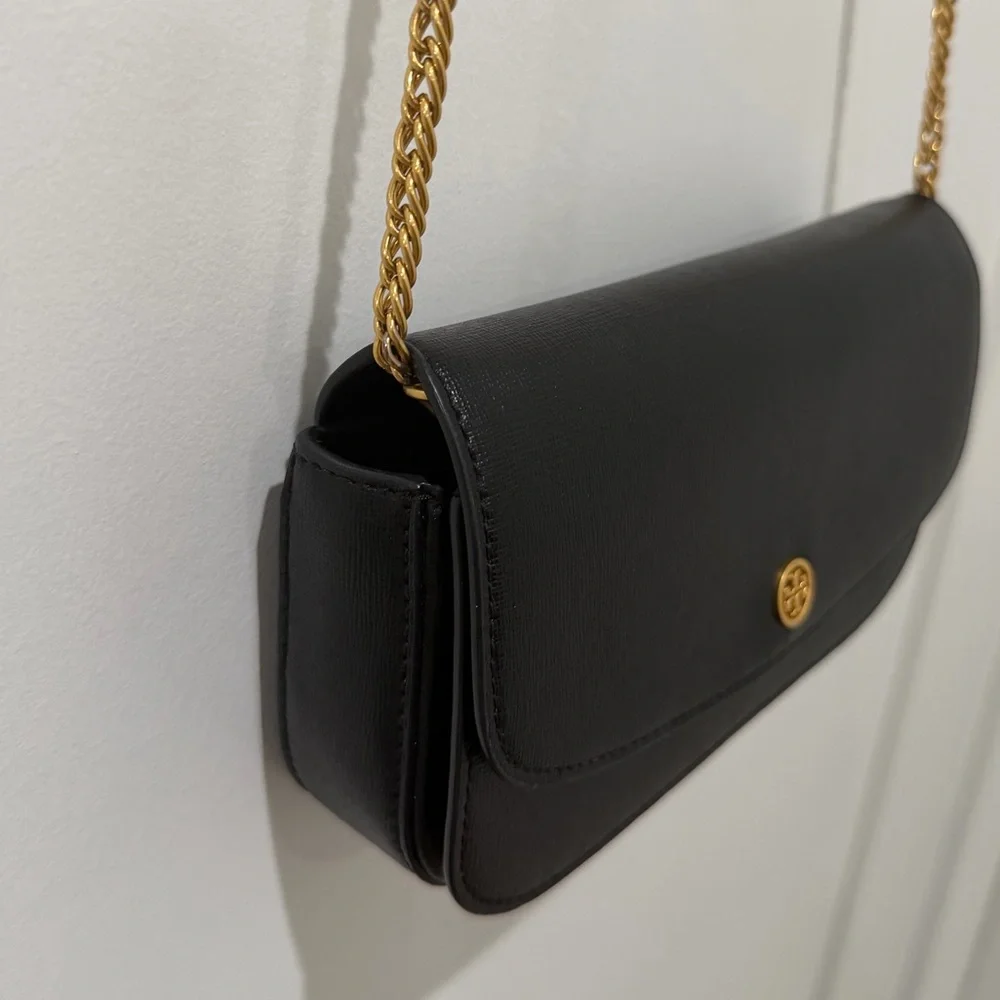 Tory Burch Black and Gold Crossbody Bag